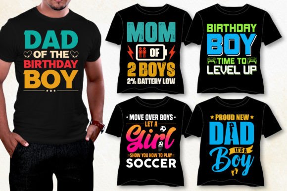 Boy T-Shirt Design Bundle: Graphics for T-Shirt Designs
