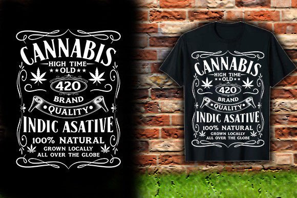 Cannabis High Time 420 Graphics for T-Shirt Designs