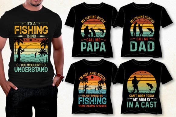 Fishing T-Shirt Design Bundle: Graphics for Sellers