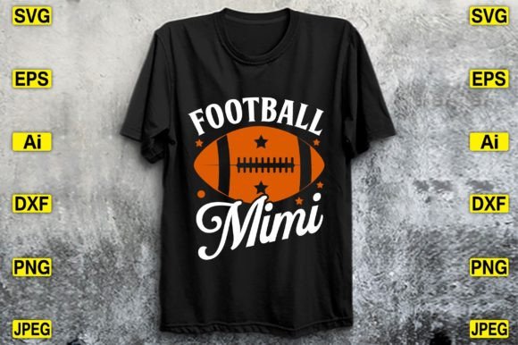 Football Mimi T-shirt Graphics for T-Shirt Designs