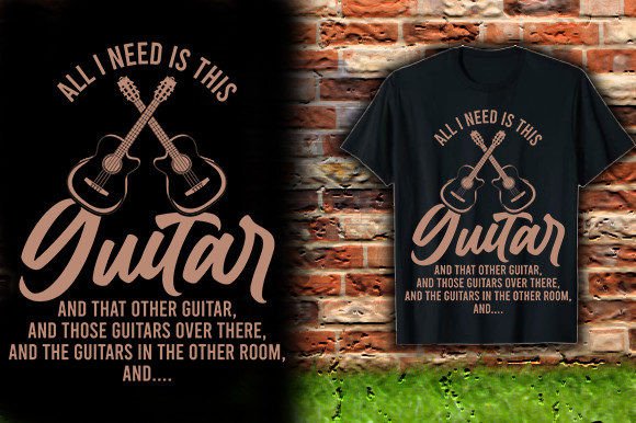 Guitar Graphics for Trendy T-Shirt Designs