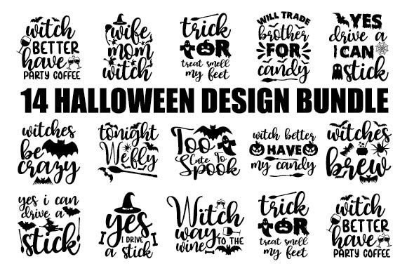 Happy Halloween T Shirt Design Bundle: Graphics & Print Templates