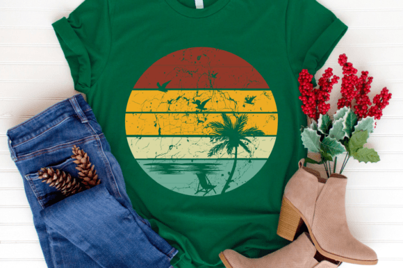Sea Beach Sunset-2- SVG: Graphics for T-Shirt Designs