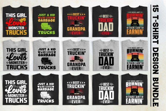 Trucker Graphics for T-Shirt Designs