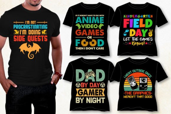 Video Game T-Shirt Design Bundle Graphics Review